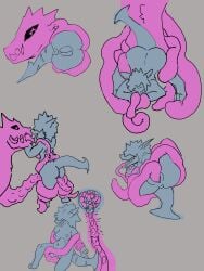 absurd_res ails animate_inanimate anthro anus ass_up birth breasts clitoris duo egg egging female genitals hatching_from_egg hi_res impregnation jack-o'_pose kissing living_clothing male male/female oral oviposition penetration pose puffy_anus sex standing stomach_bulge tail tentacle tentacle_penetration tentacle_sex tongue tongue_out