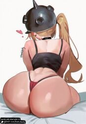 1girls ai_assisted ass big_ass big_butt female female_focus female_only honkibooty large_ass light-skinned_female light_skin looking_at_viewer luciana_de_montefio solo thick_thighs thighs wide_hips zenless_zone_zero