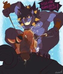 2026 4_toes 5_fingers abs absurd_res alternate_version_at_source anthro arm_tuft artist_name athletic athletic_anthro athletic_male balls beard big_penis black_hair black_horn black_penis bodily_fluids brown_glans brown_hair brown_nose chanting claws clothed clothing collar colored command cum cum_drip cum_in_mouth cum_inside cum_on_face cum_overflow curly_hair deep_throat demon digital_drawing_(artwork) digital_media_(artwork) dominant dominant_anthro dominant_male dripping duo ejaculation elbow_tuft emanata english_text erection exclamation_point face_fucking facial_hair feet feet_on_shoulders felid feline fingers foreskin from_front_position genital_fluids genitals glans grin hair headgear headwear hebrew_text hi_res horn humanoid_genitalia humanoid_penis internal irrumatio judaism kippah larger_male long_penis looking_at_another looking_at_partner male male/male male_penetrated male_penetrating male_penetrating_male mammal multicolored_body neck_bulge neck_tuft nipples nude nude_anthro nude_male on_top only_one_nude oral oral_penetration pecs penetration penile penile_penetration penis penis_in_mouth pink_eyes pulling_hair purple_balls purple_body religion religious_clothing religious_headwear religious_themes retracted_foreskin ritsukaxan rough_sex screaming sex sidelocks simple_background size_difference slim small_dom_big_sub small_top_big_bottom small_waist smaller_male smile spiked_collar spikes submissive submissive_anthro submissive_male teeth text throbbing throbbing_penis toe_claws toes toothy_grin touching_hair tuft two_tone_body vein veiny_penis x-ray_view