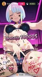 ai_generated cheating cheating_female cheating_girlfriend cheating_wife covered_nipples cyberpunk cyberpunk:_edgerunners cyberpunk_2077 cyberpunk_clothes cyberpunk_girl dirty_talk female from_below lingerie looking_at_another looking_at_partner looking_at_viewer lucyna_kushinada medium_breasts mommy naughty naughty_face naughty_girl naughty_smile neon netorare nsfw ntr outfit pose seductive seductive_body seductive_expression seductive_eyes seductive_female seductive_look seductive_mouth seductive_pose seductive_smile sexy sexy_armpits sexy_body sexy_clothing sexy_dress sexy_female sexy_pose short_hair skirt skirt_lift skirt_up stream streamer streaming sweat sweaty sweaty_body tagme thick_thighs thighs video voice voice_acted