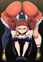1girls alvitr_(shuumatsu_no_valkyrie) angry angry_expression angry_face ass ass_up big_ass blush female female_focus female_only fully_clothed multicolored_eyes shuumatsu_no_valkyrie small_breasts tagme thick_ass thick_legs thick_thighs thigh_highs thighhighs thighs