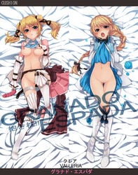 blonde_hair blue_eyes braid breasts claire_(granado_espada) dakimakura female fishnet_legwear fishnet_stockings fishnets granado_espada legs long_hair navel penguin_caee pussy solo thighhighs tied_hair twintails uncensored valeria_(granado_espada) valleria_(granado_espada)