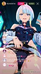 ai_generated cheating cheating_female cheating_girlfriend cheating_wife covered_nipples cyberpunk cyberpunk:_edgerunners cyberpunk_2077 cyberpunk_clothes cyberpunk_girl dirty_talk female from_below lingerie looking_at_another looking_at_partner looking_at_viewer lucyna_kushinada medium_breasts mommy naughty naughty_face naughty_girl naughty_smile neon netorare nsfw ntr outfit pose seductive seductive_body seductive_expression seductive_eyes seductive_female seductive_look seductive_mouth seductive_pose seductive_smile sexy sexy_armpits sexy_body sexy_clothing sexy_dress sexy_female sexy_pose short_hair skirt skirt_lift skirt_up stream streamer streaming sweat sweaty sweaty_body tagme thick_thighs thighs video voice voice_acted