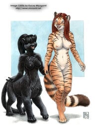 1futa 1girls 2006 anthro artist_logo breasts chakat chakona_space couple dated feline female fur furry futanari herm intersex kacey kacey_miyagami midnight_(goldfur) pussy rakshani tagme taur tiger zhane