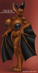 anthro bat breasts female gideon hyper hyper_breasts lactation solo