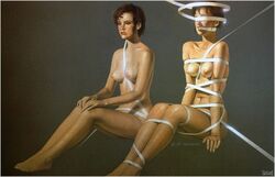 bondage bondage female hajime_sorayama human nude ribbons