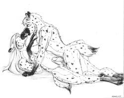 2003 ayame_emaya couple female frottage hyena kissing male pseudo-penis straight