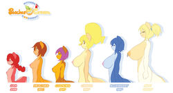 6+girls 6girls ass blueberry_(miu) breasts clubstripes cookies_(miu) cream_(miu) female fur furry hyper jam_(miu) line_up midori milk_(miu) multiple_boys multiple_girls nipples nude peaches_(miu) piercing tail text