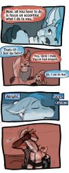 2016 anthro ass biped canid closed_eyes cobalt_(tatsuchan18) collar comic dialogue duo english_text fenrir_(tatsuchan18) fur hair hi_res male mammal open_mouth sitting speech_bubble tatsuchan18 text