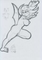 2022 absol action_pose anthro areola barefoot bent_leg blush bodily_fluids breasts feet female fishnet fishnet_armwear generation_3_pokemon genital_fluids genitals graphite_(artwork) horn kick lunaris_parukia mostly_nude navel ninja nintendo nipples pokemon pokemon_(species) pokemorph pose pussy_juice soles solo traditional_media_(artwork) video_games warrior yami_(lunaris_parukia)