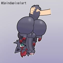 1:1 2021 ass axoarts backsack balls big_balls big_butt big_penis blue_eyes bodily_fluids disembodied_hand dripping duo feral foreskin fur generation_5_pokemon genital_fluids genitals glans grey_background grey_body grey_fur half-erect held_by_tail hindpaw huge_cock human humanoid_genitalia humanoid_penis hyper hyper_genitalia hyper_penis lifted_by_tail male male_only mammal multicolored_body multicolored_fur nintendo nude pawpads paws penis pokemon pokemon_(species) precum precum_drip quadruped rear_view red_body red_fur simple_background spindapixelart two_tone_body two_tone_fur video_games zorua