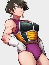 1girls big_breasts black_hair dragon_ball saiyan saiyan_armor saiyan_tail seripa short_hair st62svnexilf2p9