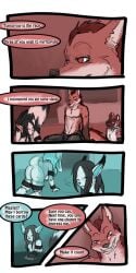 1:2 2016 9:18 all_fours anthro biped canid collar comic daisy_(tatsuchan18) detailed_background dialogue english_text female fenrir_(tatsuchan18) fur group hair havoc_(tatsuchan18) hi_res hyaenid lagomorph leporid male mammal mink_(tatsuchan18) open_mouth rabbit speech_bubble tatsuchan18 text