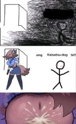 anus ass big_ass big_breasts breasts bubble_butt female female_focus huge_ass keisatsu_dog_(sususuigi) meme omg_hi! original original_character sususuigi