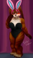 bunny_costume bunnysuit marsuthewarlock mtwdraws pandaren pandaren_female red_panda world_of_warcraft