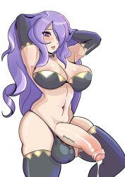 1futa 2022 arms_behind_head arms_up artist_name ball_bulge balls_in_panties big_balls big_breasts big_penis bikini black_socks breasts camilla_(fire_emblem) clothed clothing cum elbow_gloves erection fire_emblem fire_emblem_fates foreskin futa_only futanari gloves heedraws human intact leaking_cum light-skinned_futanari light_skin long_hair mostly_nude nintendo partially_retracted_foreskin pattern_socks penis penis_out precum purple_hair shaved_crotch smooth_penis socks solo standing thigh_socks thighhighs uncut