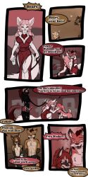 1:2 2017 9:18 all_fours anthro biped bondage breasts canid collar comic daisy_(tatsuchan18) detailed_background dialogue english_text female fenrir_(tatsuchan18) fur genitals group hair heart hi_res lagomorph leash leashed_collar leporid male mammal open_mouth penis rabbit spade_(tatsuchan18) speech_bubble standing tatsuchan18 text