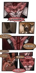 1:2 2017 9:18 anthro biped bound canid closed_eyes comic detailed_background dialogue duo english_text fenrir_(tatsuchan18) fur gash hair hi_res male mammal open_mouth spade_(tatsuchan18) speech_bubble standing tatsuchan18 text whip