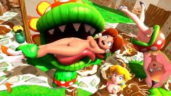 3d alternate_version_at_source alternate_version_available auburn_hair blonde_hair blue_eyes breasts brown_hair freckles gloves high_heels light_skin mario_(series) nintendo one_shoe one_shoe_on onmodel3d petey_piranha piranha_plant plant_vore princess_daisy princess_peach princess_rosalina red_hair socks soft_vore stuck stuck_in_goo super_mario_bros. super_mario_sunshine tan_skin vore xray_view