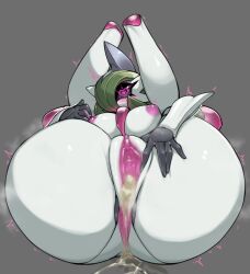 anus big_ass big_breasts censored cum cum_drip cum_in_pussy cum_inside english_text game_freak green_hair heart_eyes iron_valiant leaking_cum legs_apart legs_held_open legs_up mosaic_censoring musk musk_clouds nintendo nipples pochincoff pokémon_(species) pokemon pokemon_sv presenting_pussy ready_to_fuck red_eyes robot robot_girl short_hair spread_pussy steaming steaming_body trembling