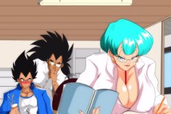 ass bulma_briefs dragon_ball female glasses male nala1588 office_lady raditz vegeta