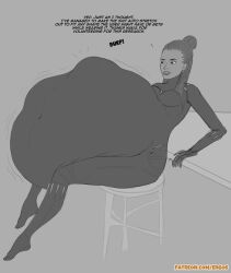 1girls african african_female belly belly_bulge big_belly big_breasts black_panther_(marvel) black_panther_(series) breasts burp burping dark-skinned_female dark_skin ergos female huge_belly marvel marvel_cinematic_universe nakia same_size_vore shuri_(marvel) skintight vore