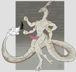 anthro daikuhiroshiama deity dragon hi_res male solo yomigami_(okami)