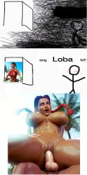 1girls 3d 3d_(artwork) apex_legends bikini dark-skinned_female faceless_male loba_(apex_legends) meme milapone omg_hi! respawn_entertainment sex stick_figure tagme vaginal_penetration vaginal_sex