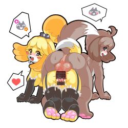 1:1 accessory animal_crossing anus armwear bell blush bodily_fluids breasts brother brother_and_sister brother_penetrating_sister canid canine canis censor_bar censored clothing cum cum_in_pussy cum_inside digby_(animal_crossing) doggy_style domestic_dog drooling duo elbow_gloves emoticon female from_behind_position genital_fluids genitals gloves hair_accessory hairband handwear heart humanoid_genitalia incest isabelle_(animal_crossing) kissing leggings legwear lingerie looking_back male male/female mammal nintendo open_mouth penetration penis saliva sex shih_tzu sibling simple_background sister speech_bubble tail_motion tailwag thighhighs tod_d tongue tongue_out toy_dog vaginal_penetration video_games white_background