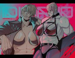 1girls abs big_biceps big_breasts big_latissimus_dorsi blonde_hair cd_projekt_red cyberpunk:_edgerunners cyberpunk_2077 dorio_(edgerunners) female female_only fuckingartistic light-skinned_female muscular muscular_female netflix short_hair studio_trigger