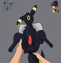 absurd_res anus druggetcat eeveelution generation_2_pokemon genitals hi_res male nintendo penis pokemon pokemon_(species) solo umbreon video_games