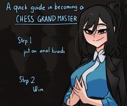 anal_beads big_breasts blush centurii-chan chess chess_piece female female_only funny imminent_penetration imminent_win meme original original_character