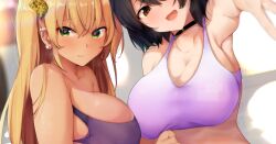 2girls big_breasts female female_only multiple_girls r_kitada tagme