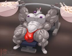 abs bench_press biceps chip_the_wolf cookie_crisp furry guzreuef huge_bulge male male_focus male_only muscle muscles muscular muscular_arms muscular_ass muscular_back muscular_legs muscular_male muscular_thighs nipples pecs veins veiny_penis