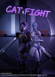 3d asari comic cover_page liara_t'soni mass_effect potatofire777 tali'zorah_nar_rayya