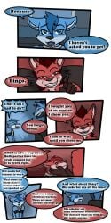 1:2 2017 9:18 anthro biped canid closed_eyes cobalt_(tatsuchan18) collar comic detailed_background dialogue duo english_text fenrir_(tatsuchan18) fur hair hi_res male mammal open_mouth sitting speech_bubble tatsuchan18 text