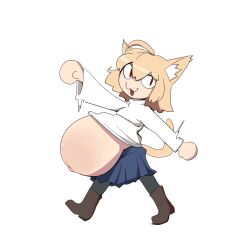 1girls big_belly big_stomach female grindaviking looking_at_viewer melty_blood neco-arc pregnant pregnant_female ready_to_pop solo solo_female tagme tsukihime type-moon waving waving_at_viewer waving_hand white_background