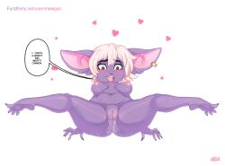 bodily_fluids breasts female games genital_fluids genitals heart hi_res ipan league_of_legends nude pussy pussy_juice riot_games solo spread_legs spreading sweat thick_thighs tristana yordle