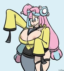 chillfab fancy_shmancy_hair_clips gym_leader huge_breasts iono_(pokemon) pokemon pokemon_sv tagme thick_thighs