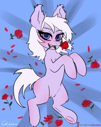 absurd_res bronie caliluminos equid equine exhibitionism female feral flower genitals hi_res horse invalid_tag mammal my_little_pony plant pony pussy solo