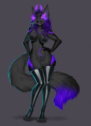 1futa animal_genitalia animal_penis anthro ball_tuft balls big_breasts big_horn black_body black_fur black_nipples black_nose black_sclera breasts canid canine closed_eyes clothing dark_body dark_fur demon fox fully_sheathed fur fur_markings furry futanari genitals glowing glowing_eyes glowing_horn hair herm hi_res horn hybrid intersex kalysta latex_stockings legwear long_hair long_nails looking_at_viewer mammal markings moirah nipples nude one_eye_closed open_mouth penis penis_tip pinup pose sheath solo stockings tail teeth thick_thighs tongue tongue_out tuft voluptuous wink