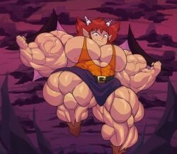 huge_muscles hyper_muscles muscle_girl muscles muscular muscular_arms muscular_female muscular_thighs pictaur tagme tagme_(character) tagme_(series) wings