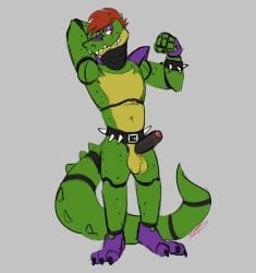 1boy alligator alligatorid animatronic anthro anthro_focus anthro_only anthro_solo balls belt completely_nude completely_nude_male crocodile crocodilian crocodylid digital_drawing_(artwork) digital_media_(artwork) five_nights_at_freddy's five_nights_at_freddy's:_security_breach foreskin foreskin_folds glans machine male male_anthro male_focus male_only mohawk montgomery_gator_(fnaf) nude nude_male partially_retracted_foreskin reptile reptile_humanoid robot scottgames skoogers solo solo_anthro solo_focus solo_in_panel solo_male spiked spiked_belt steel_wool_studios tail testicles