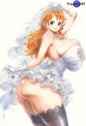 1girls ai_generated big_ass big_breasts big_butt bride brown_eyes busty color dress female female_focus female_only huge_ass huge_breasts huge_butt large_ass large_breasts large_butt long_hair nami one_piece orange_hair priestofart sideboob simple_background solo solo_female solo_focus stockings tagme tagme_(artist) tagme_(character) tattoo tattoo_on_arm thin_waist wedding_dress white_background