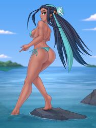 1girls female nessa_(pokemon) nintendo pokemon pokemon_ss rocky-ace solo solo_female tagme