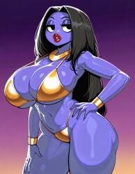 ai_generated ass bare_thighs big_ass big_breasts big_butt bimbo bimbo_body bimbo_lips bimbofied black_hair female furry game_freak human interspecies jynx large_breasts lips long_hair nintendo pokémon_(species) pokemon pokemon_(species) sweat thick_lips thick_thighs wide_hips