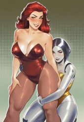 2girls ai_character ai_female ai_generated android artificial_intelligence ass avengers big_ass big_breasts big_thighs breasts bust busty chest curvaceous curvy curvy_figure digital_media digital_media_(artwork) female fembot gynoid hips hourglass_figure huge_ass huge_breasts huge_thighs jocasta jocasta_pym large_ass large_breasts large_thighs legs marvel marvel_comics metallic_body phophopho robot robot_girl robot_humanoid scarlet_witch slim_waist sorceress thick thick_hips thick_legs thick_thighs thighs voluptuous waist wanda_maximoff wide_hips wide_thighs witch x-men yuri