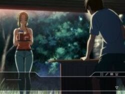 1boy 2010s 2011 age_difference breasts female huge_breasts jellyfish_(company) kamimura_akiko kouzaka_kouhei natsu_no_saigo_no_hi nipples older_woman_and_younger_man orange_tank_top sisters_~natsu_no_saigo_no_hi~ stepmother_and_stepson taki_minashika tank_top uncensored virgin_male yard_work