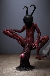 1other ai_generated blood cursed dark dark_skin dirty disease horror_(theme) huge_cock mud penis penis_body solo squatting