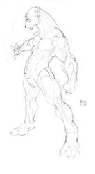 1boy bear jacob jeremy_mullins male male_only nude sheath sketch solo